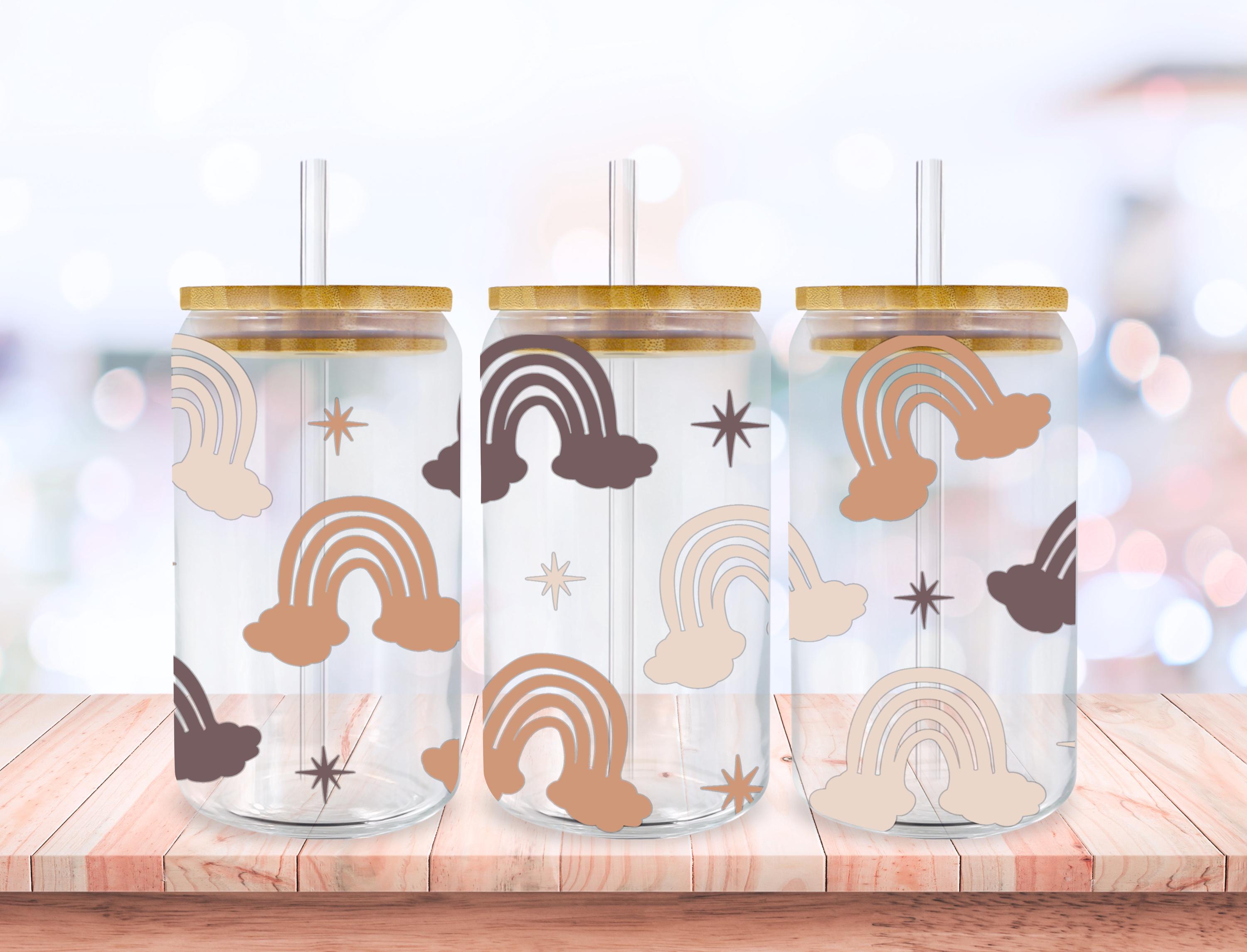 Boho Rainbow Svg Libbey Glass Wrap Svg, Trendy Boho Rainbow 16oz 20oz ...