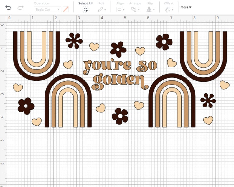Boho Rainbow Svg Libbey Glass Wrap Svg, Retro Floral Inspirational 16oz ...