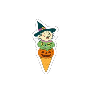 Summerween Witchy Eis Aufkleber Niedliche Halloween Tüte, Skurril Herbst Vinyl Aufkleber, Gruselige Jahreszeit Die Cut Wasserflaschen, Laptops Journal