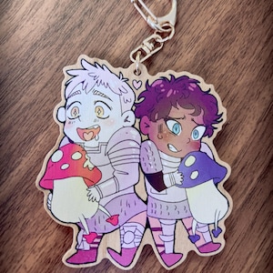 Delicious in Dungeon - Portachiavi in legno monofacciale da 3" Laios x Kabru