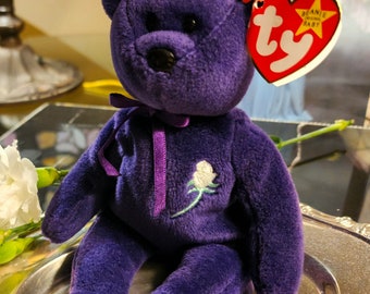 THE REAL Princess Diana Beanie Baby by TY, first edition (1997) made w/ P.V.C. pellets