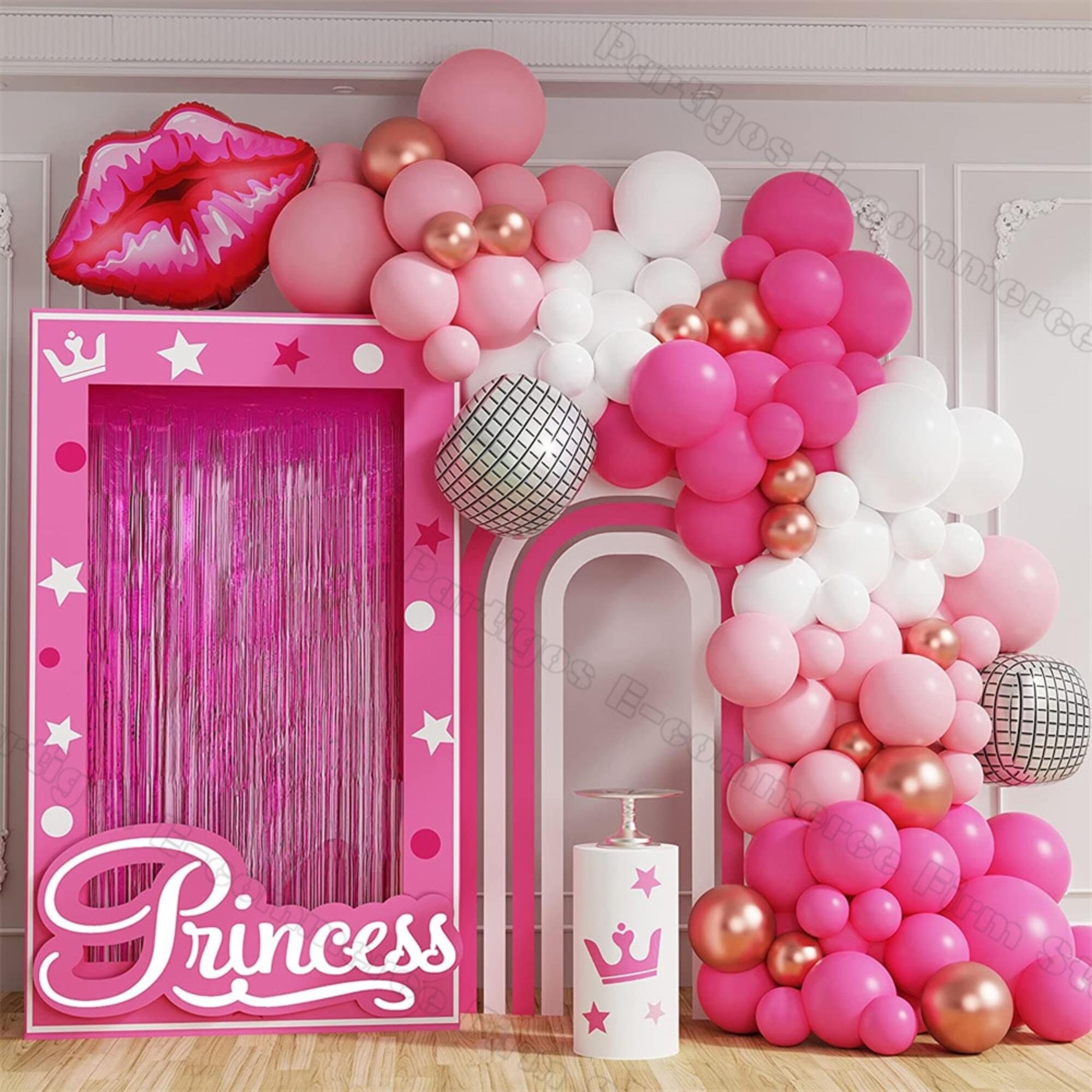 120 Pcs Balloon Arch Set Silver Pink, Disco Balls Balloons, Party