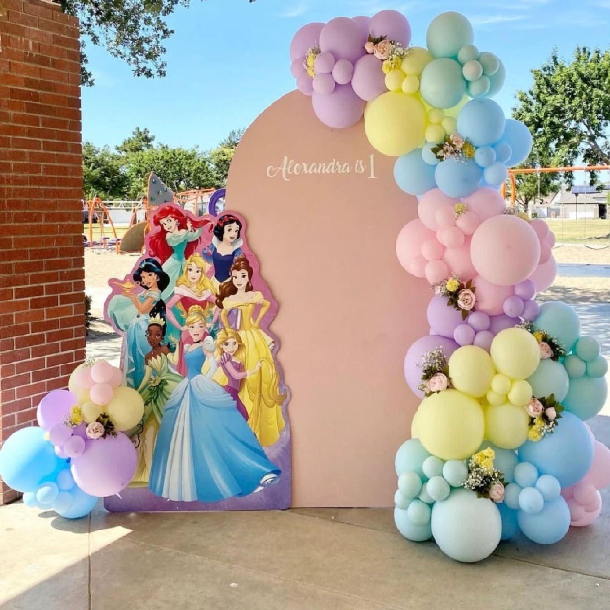 HYOWCHI Alice Princess Wonderland Party Decorations - 128 Pcs Alice Theme  Wonderland Balloon Garland Arch Kit, Pastel Balloon Arch For Alice Princess