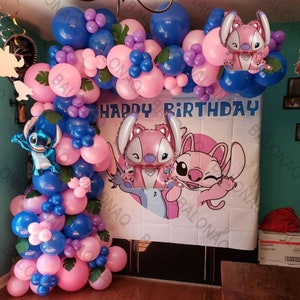 Fond personnalisé Disney CAN o & Stitch, décorations de fête  d'anniversaire, décors de décoration pour