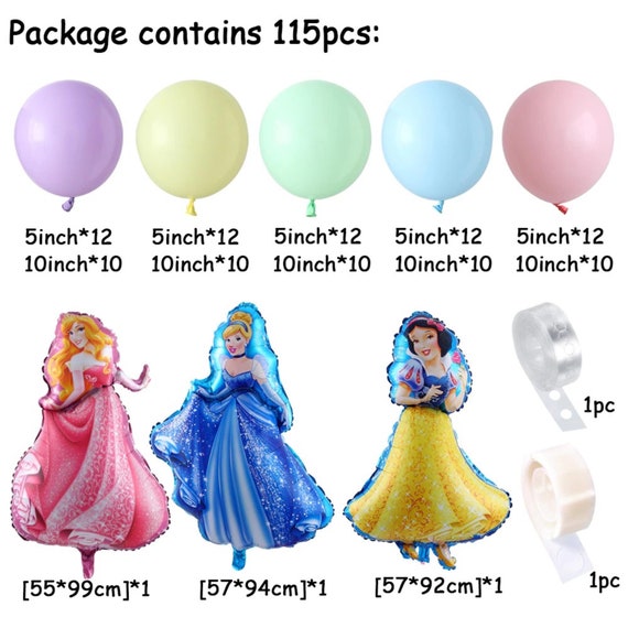 Ballon princesse Disney Cendrillon pour enfants, décoration de