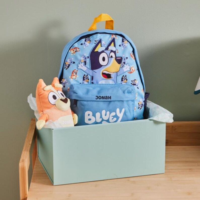Personalized Bluey and Bingo Adventure Gift Set Custom Toddler Backpack ...