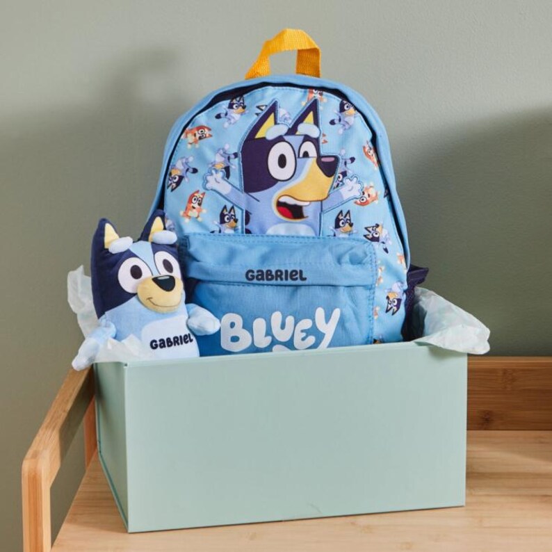 Personalized Bluey and Bingo Adventure Gift Set Custom Toddler Backpack ...
