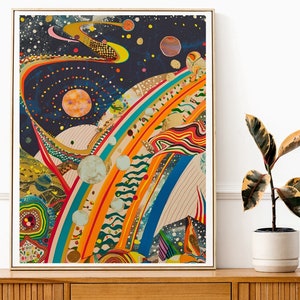 Kit di pittura con i numeri "Orbita Cosmica" per adulti, galassia, decorazione da parete, regalo per mamma e fidanzata, kit fai da te per adolescenti, regalo spirituale, regalo fai da te
