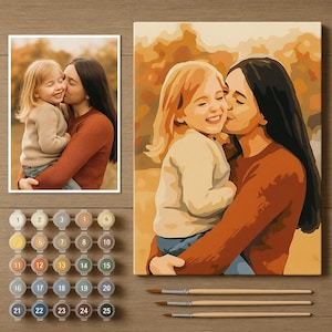 Custom Paint by Numbers Kit: Personalized Photo Portrait DIY