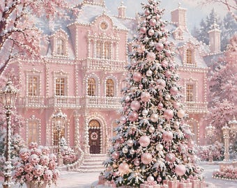 Winter Snow land Pearl Painting Kit for Adults, Pre-Framed DIY 3D Art Kit, Diamond Painting Alternative, Paint by Numbers Craft Gift for Her