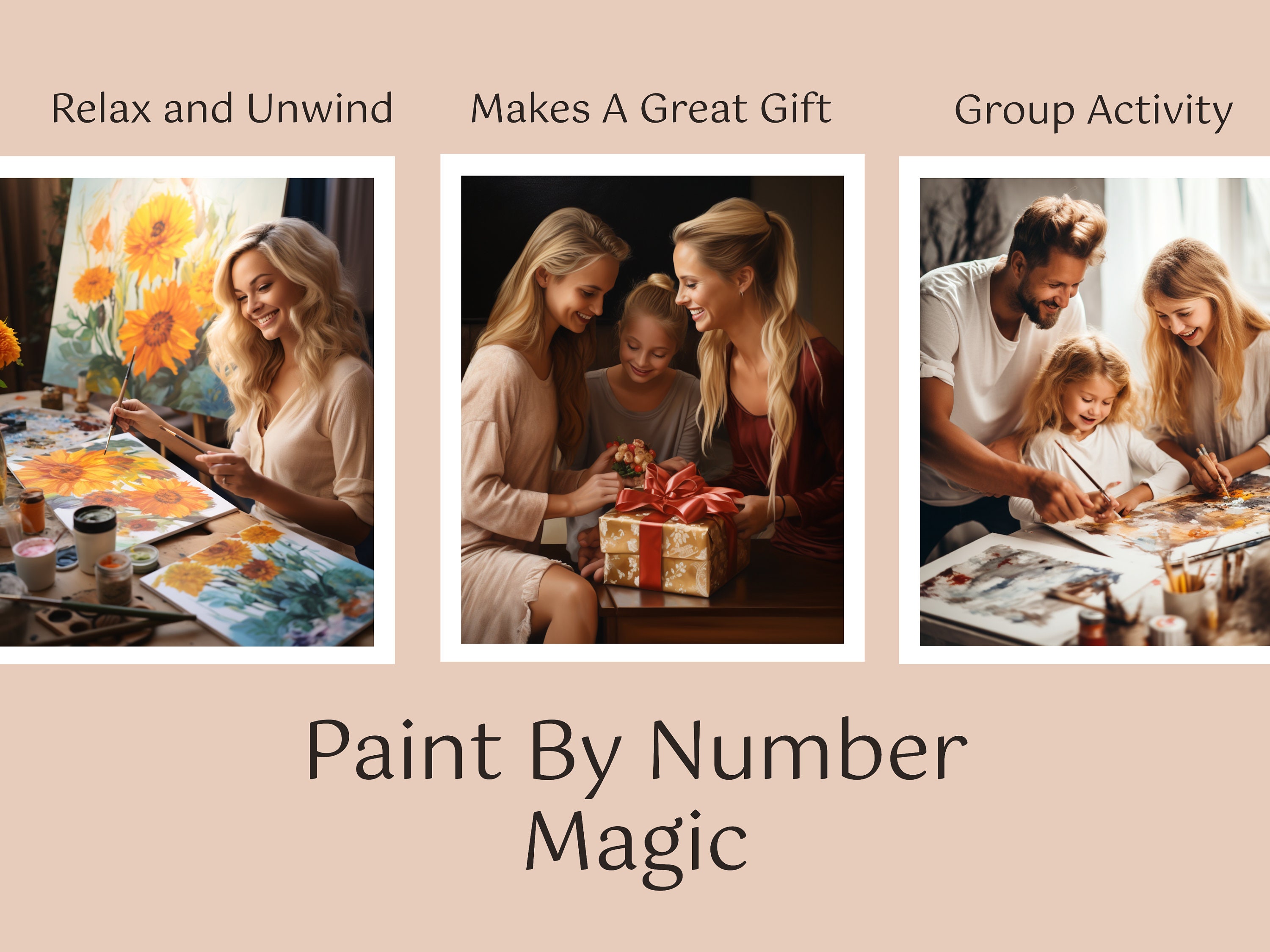 Vintage Style PAINT by NUMBER Kit Adult Cowboy Ranch Scene Etsy