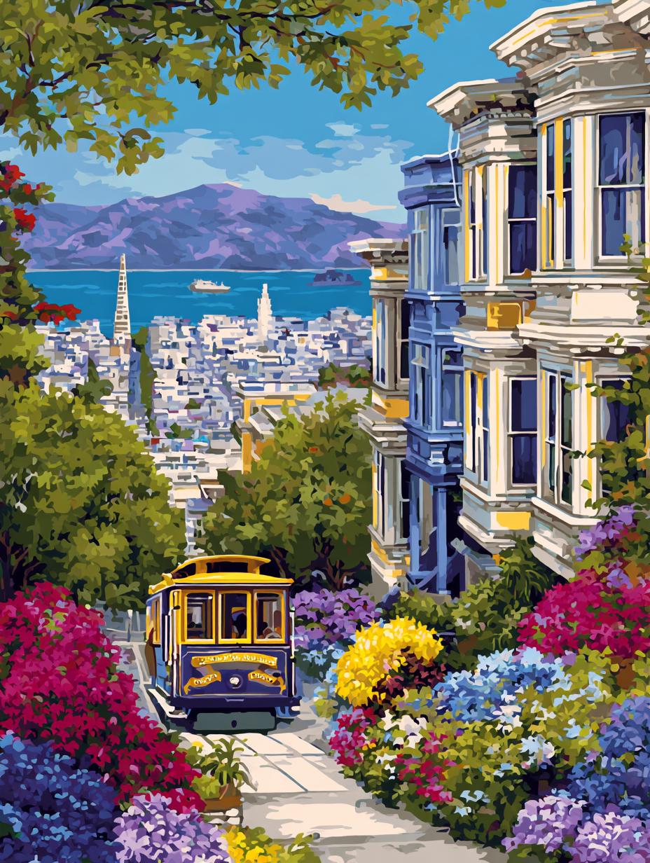 San Francisco Paint by Numbers - Etsy