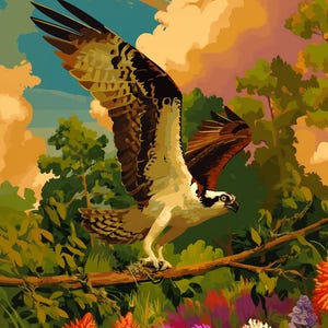 Osprey PINTURA por NÚMEROS Kit de pintura premium para adultos, estilo vintage, fácil para principiantes, regalo Pintura por números para adultos