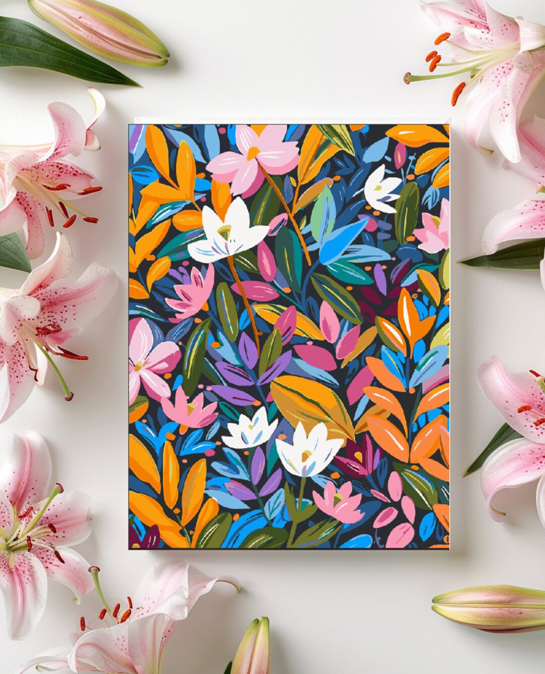 Society6 ケース FLORAL FANTASY Bold Abstract Flowers Acrylic FLORAL FANTASY Bold Abstract Flowers Acrylic Textural