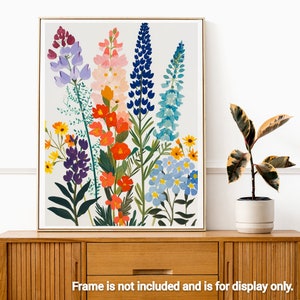 Fiori primaverili da dipingere con i numeri, kit fai da te per adulti, decorazioni per la casa, arte murale, pittura, pittura floreale, regalo per lei, regalo di Natale, regalo per lui