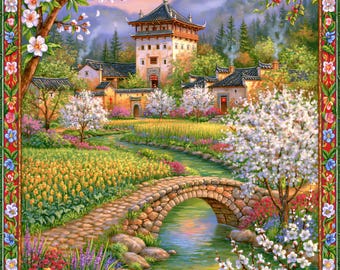 Scenic Landscape Diamond Painting Kit: DIY Acrylic Bead Craft,DIY Art kit for adults