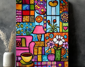 Luminous Diamond Painting Kit: Vibrant Acrylic DIY Craft, Wall Art