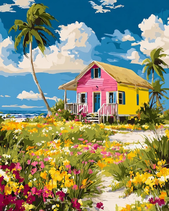 Kit Peinture Par Numéro Dimensions – À La Plage – 20x14″ – Neuf – Loisir Créatif