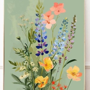 Malen nach Zahlen Set: Sanfte Blumen und Zitrus - Anfängerfreundlich