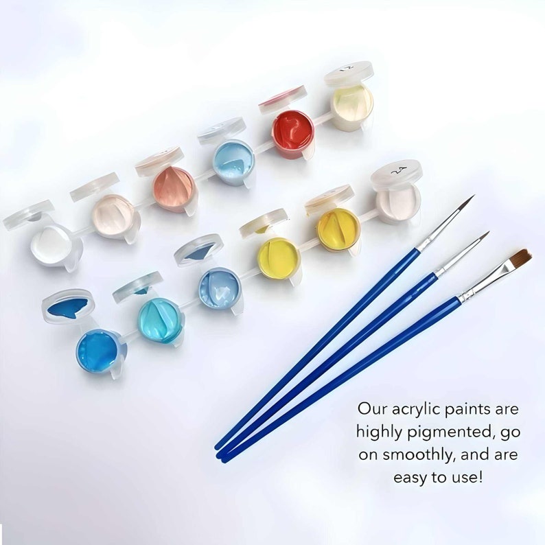 Christmas Paint by Numbers Christmas Scene Paint Party DIY Paint Party