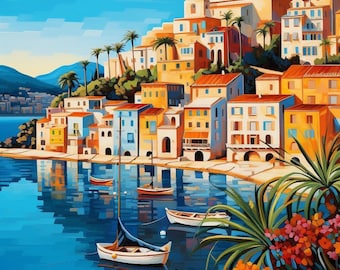 Amalfi Coast Paint by Numbers: Italy DIY Adult Kit