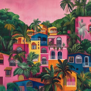 Paesaggi rosa pastello da dipingere con i numeri / Kit per dipingere con i numeri / dipingere con i numeri / Kit fai da te per dipingere con i numeri per adulti / Dipingere paesaggi