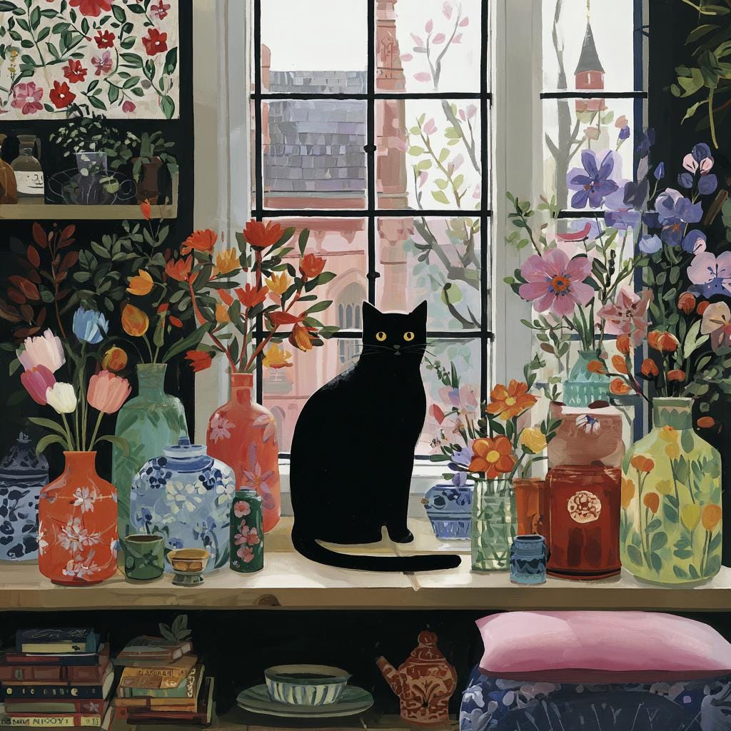 Black Cat Paint by Numbers Kit: Relaxing DIY Art, Home Decor