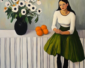 Matisse Style Paint by Numbers: Woman on Couch DIY Adult Kit