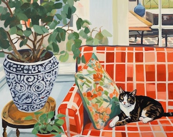 Cat Paint by Numbers Kit – relaxing hobby