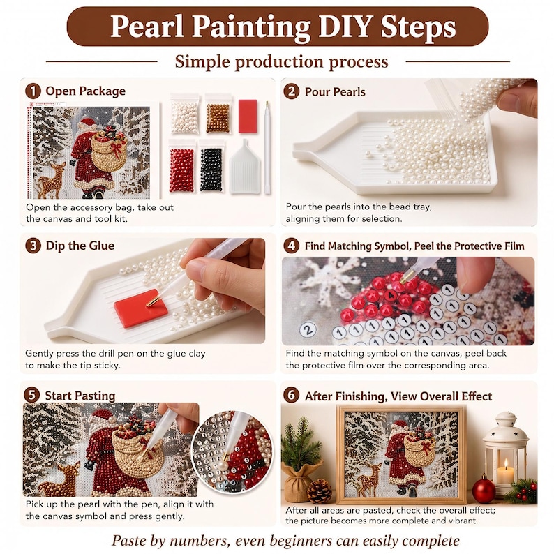 instructions for how to make beaded christmas decorations