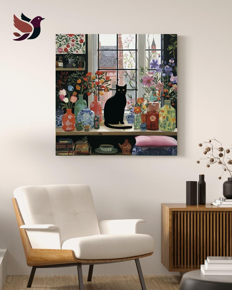 Black Cat Paint by Numbers Kit: Easy, Relaxing Art Project image 2