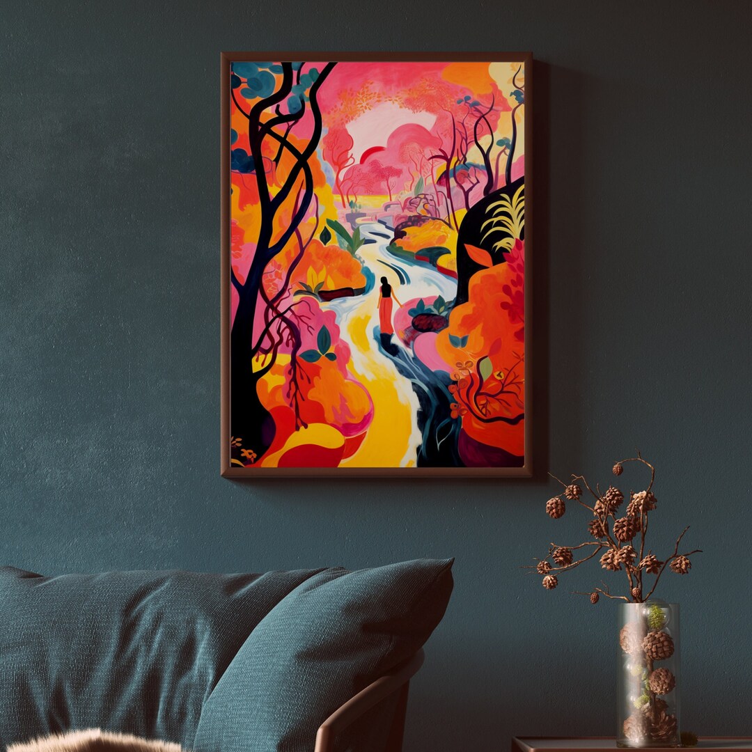 Modern Paint by Number Kit, Tropical Scenery Paint by Number, DIY Paint