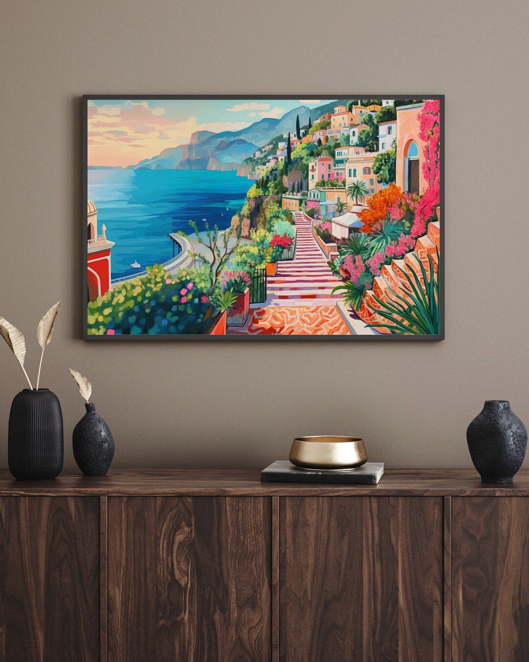 Amalfi Coast Premium Paint by Numbers Kit Easy Paint by Number Large
