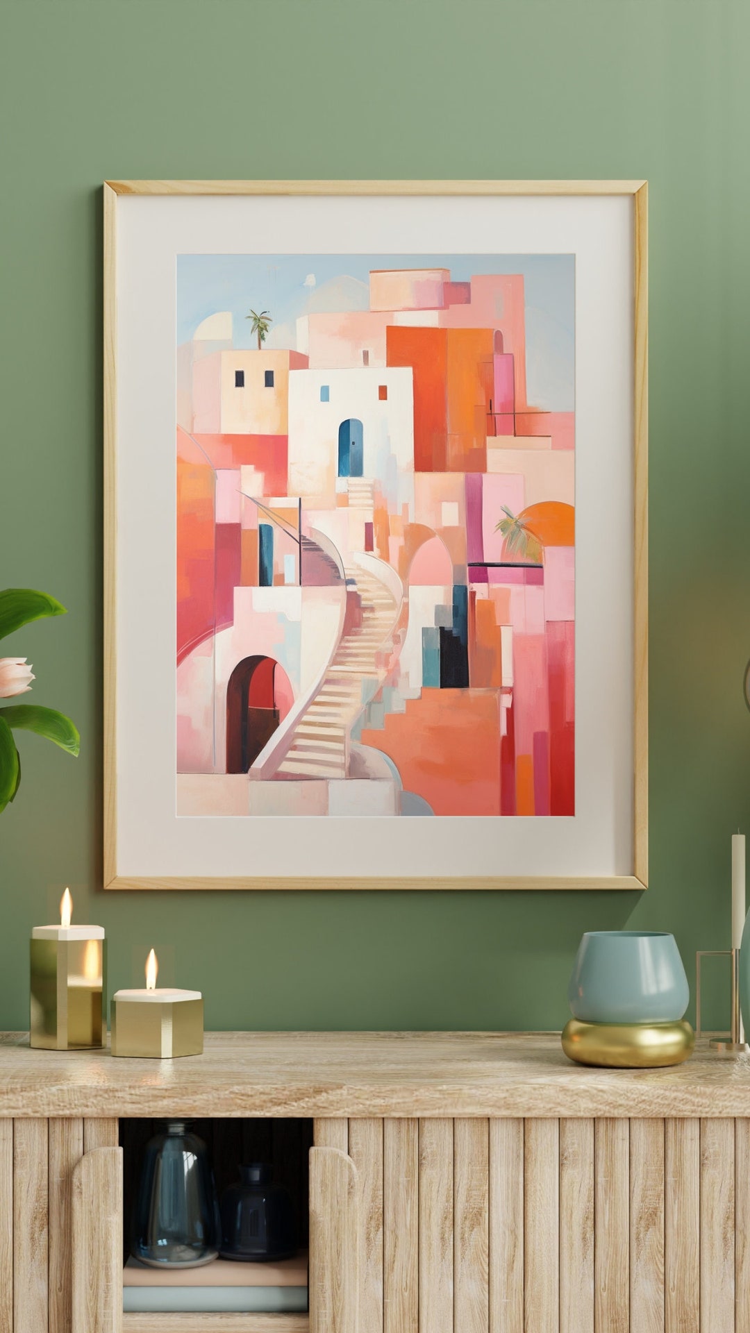 Ally in Greece Paint by Number Kit, Beginners, Modern Paint by Numbers