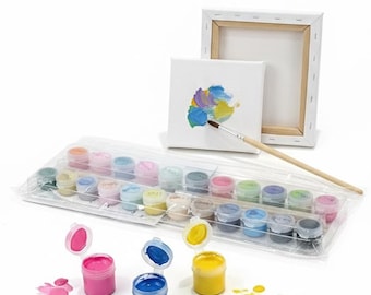 Zestaw farb akrylowych: Kolory uzupełniające do malowania po numerach