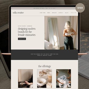 Tema Willa para WordPress (con Elementor Pro) / Tema femenino para WordPress / Tema de portafolio / Tema de estudio