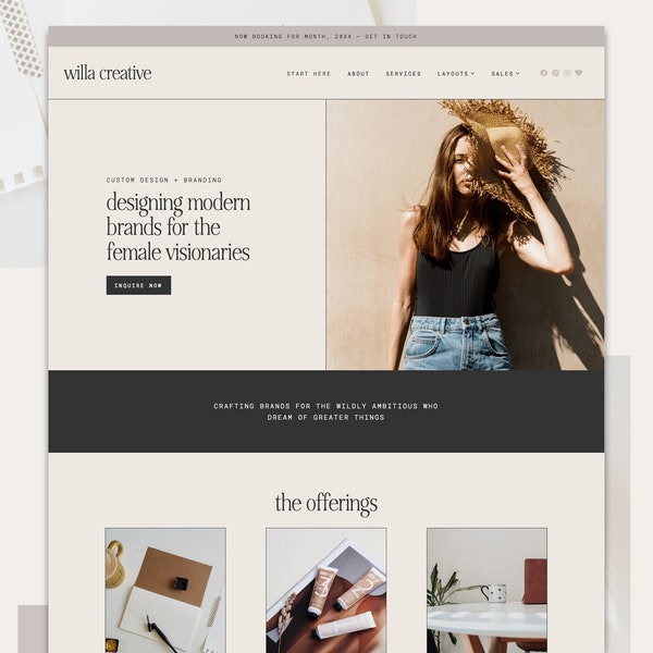 Willa WordPress Theme | Feminine WordPress Theme | Elementor Pro Theme |  Portfolio Theme | Studio Theme