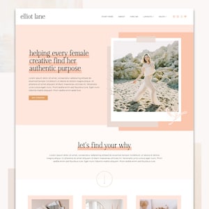 Tema WordPress Elliot / Tema WordPress femminile / Tema Elementor Pro / Tema aziendale