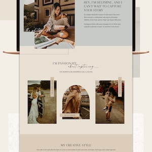 Delphine WordPress Theme Feminine WordPress Theme Elementor Pro Theme Photography Theme image 2