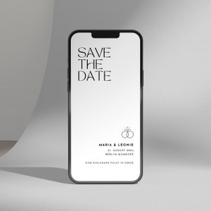 Hochzeitseinladung digital, Save the Date digital, individuell, Save the Date Hochzeit, personalisierte Einladung