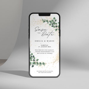 Digitale Einladung | Save the Date | Hochzeitseinladung | Personalisiert | Whatsapp Einladung | digitale Save the Date Karte