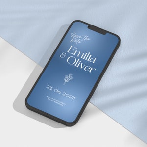 Digitale Einladung | Save the Date | Hochzeitseinladung | Personalisiert | Whatsapp Einladung | digitale Save the Date Karte