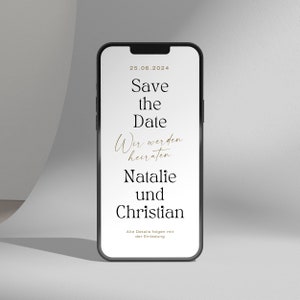 Digitale Einladung | Save the Date | Hochzeitseinladung | Personalisiert | Whatsapp Einladung | digitale Save the Date Karte