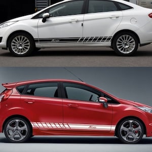 Lower Vinyl Side Stripes For Ford Fiesta MK7 / MK7.5 ST – Racing Decals – Custom
