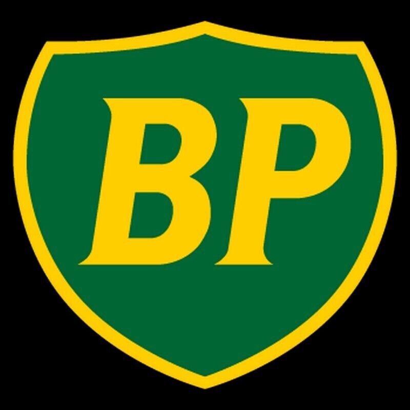 BP Shield Classic Car STICKERS 50mm Pair RACING Race Bike Motorcycle ...