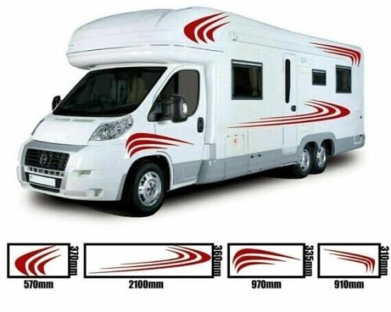Motorhome Vinyl Graphics Stripe Set – Decals For Camper, Van, Caravan, Horsebox – UK Made