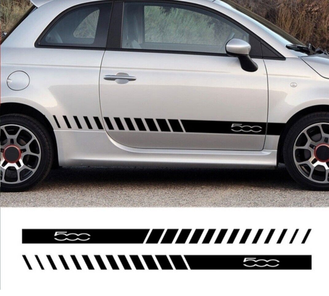 Fiat 500 Side Racing Stripes 005 Italian Flag Decals Vinyl Graphics ...