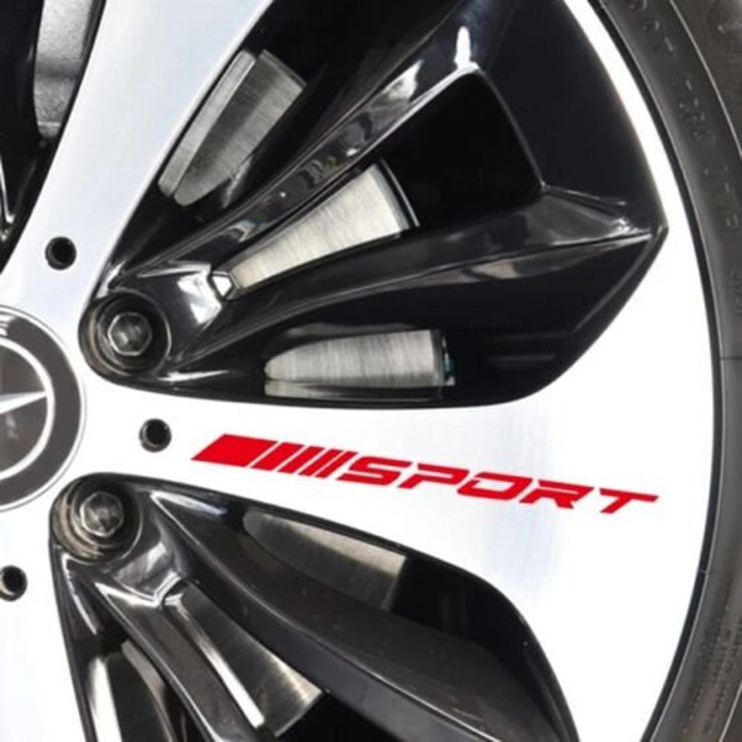 SPORT Wheels Rims Decals Stickers Racing Car Volvo Mercedes Vauxhall X4 ...
