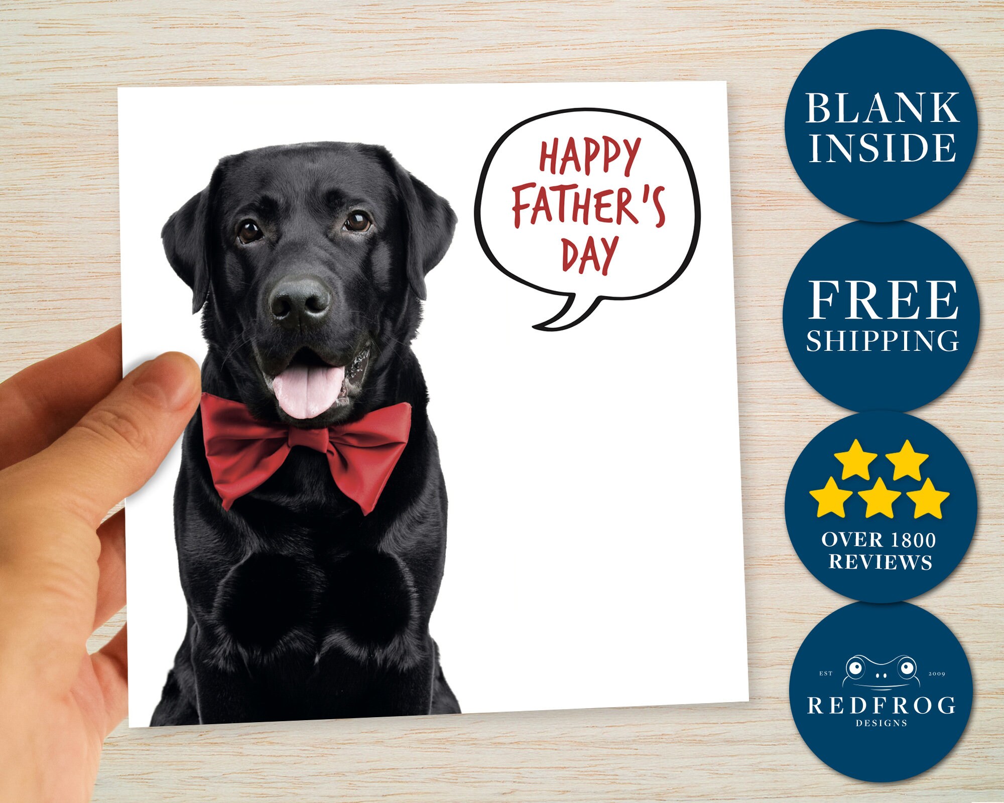 Black Labrador Fathers Day Card Dad Fathers Day Card Labrador Dog Dad