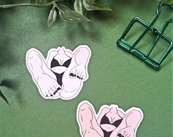 Anime Girl Legs Waterproof Matte Sticker